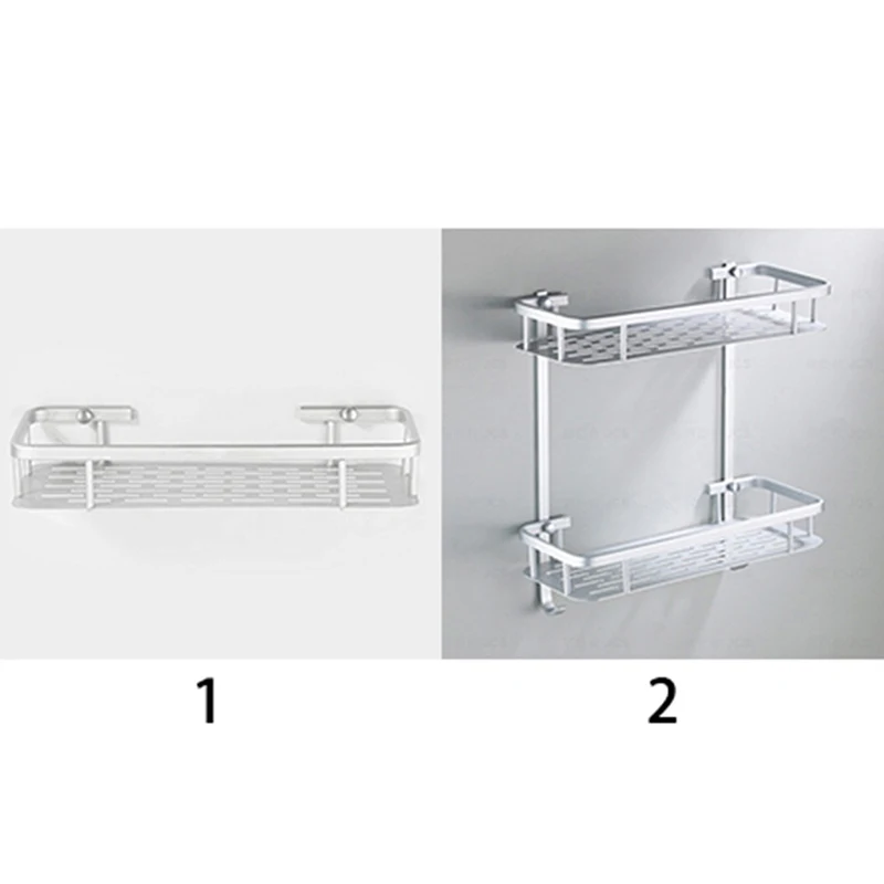 

Aluminium Material Bathroom Shower Bath Holder For Shampoos Shower Gel Kitchen Home Shelf Hanging Storage Rack