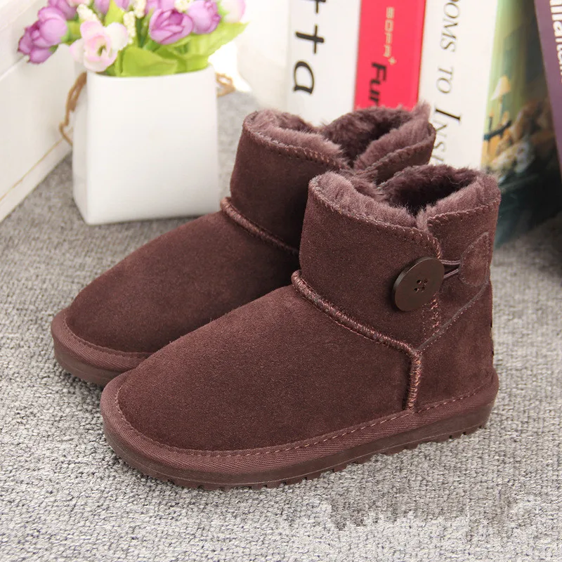 Австралийский бренд зимние ботинки для девочек водонепроницаемые ботильоны