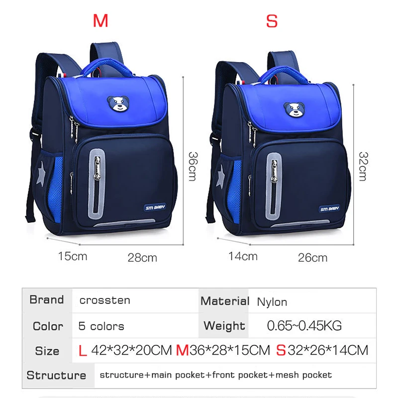 Детские школьные ранцы для мальчиков и девочек водонепроницаемые