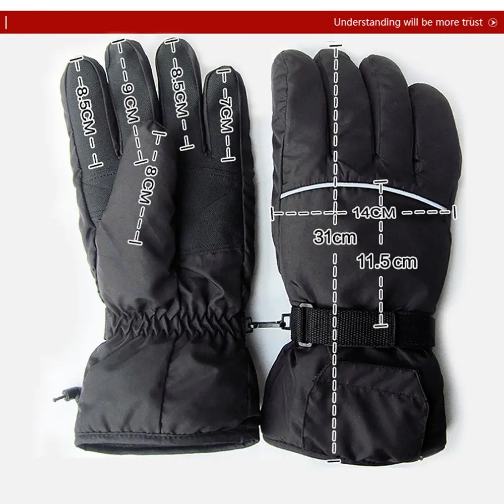 Ветрозащитные лыжные перчатки с подогревом 4 5 в мотоциклетные из полиэстера
