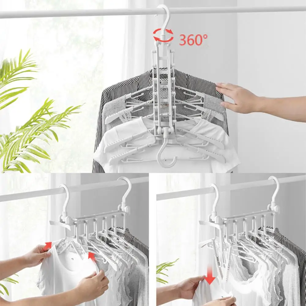 1 шт. Творческий Многослойные складной Вешалки универсальная одежда штанов и