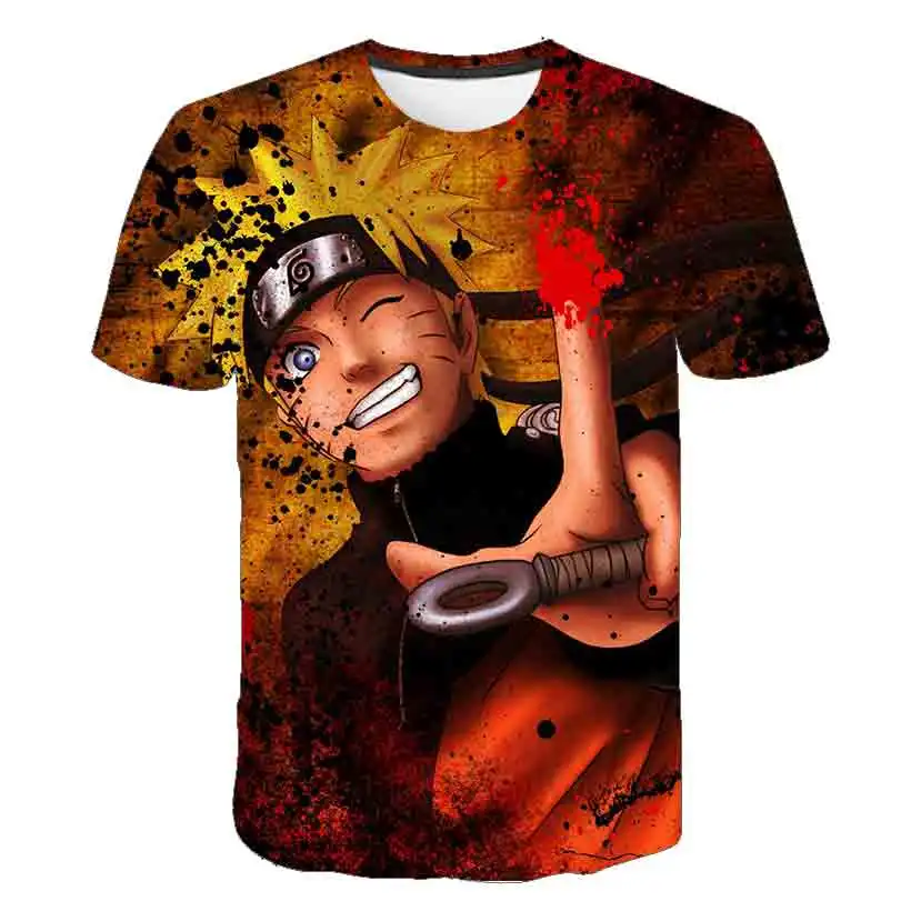 

Summer New Boys Anime Sharingan Kakashi Copy Ninja 3d Printing T-shirts Cartoon Short-Sleeved Boys T-shirt Summer Casual Tops