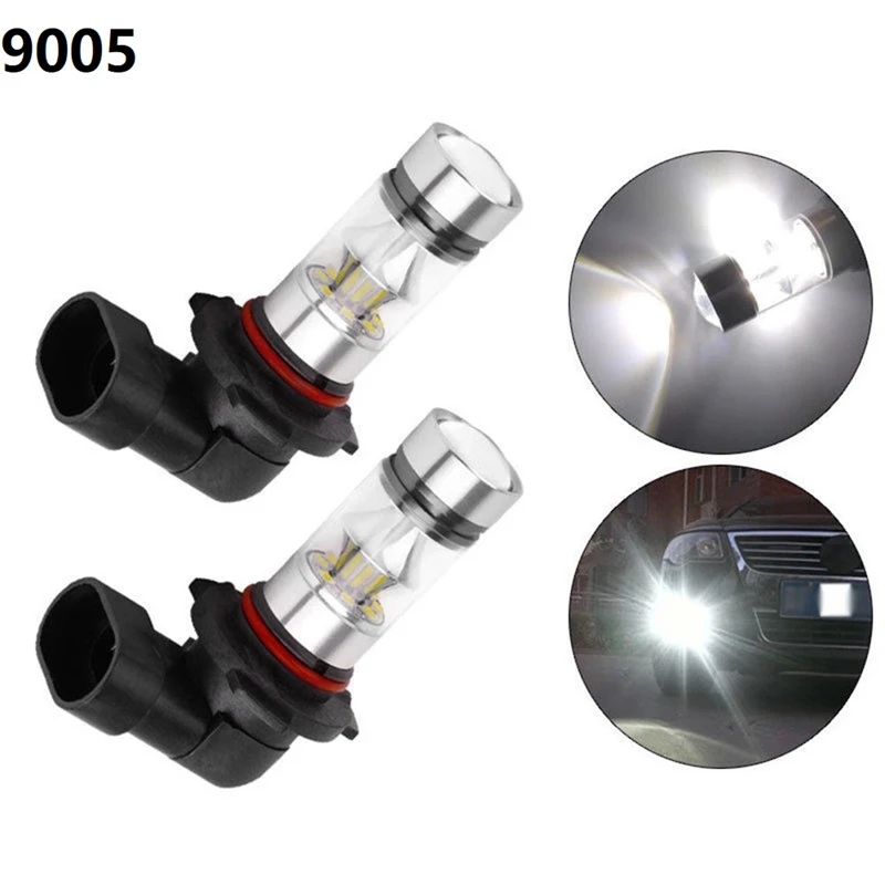 2X 6000 К супербелый H10 9045 9145 9140 100W 1200LM светодиодный туман светильник лампы проектор
