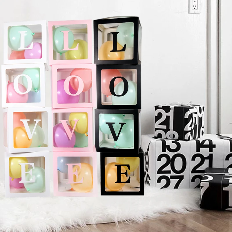 Украшение для свадебной вечеринки воздушный шар с дизайном любовь коробка