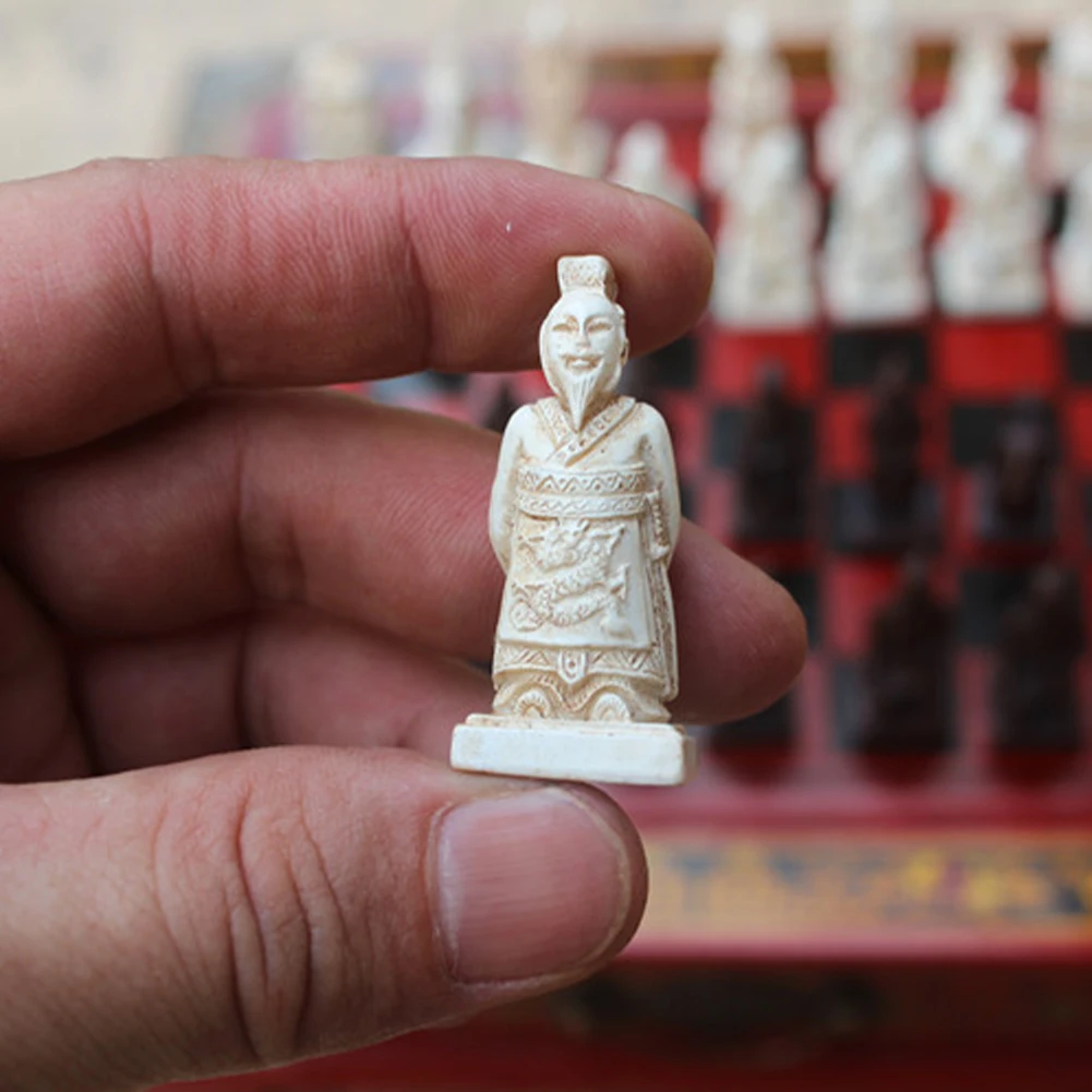 

Logic Training Home Entertainment Board Game Birthday Gift Terracotta Soldier Modeling Desktop International Chess Set Funny