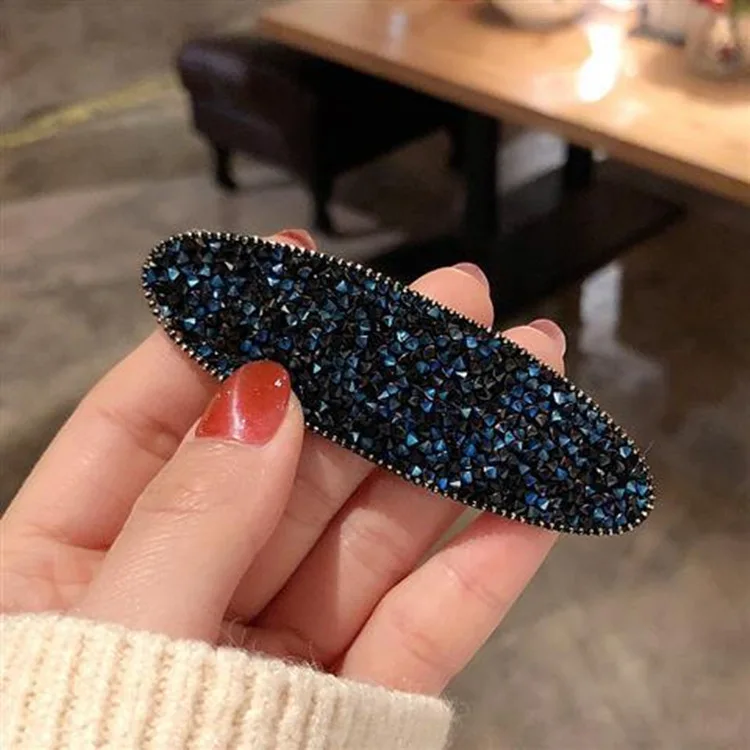 Oval Blue 1 шт. квадратная капля Bling хрустальные шпильки для волос головные уборы для женщин девушек Стразы заколки невидимки для волос заколка аксессуары - Цвет: Oval Blue
