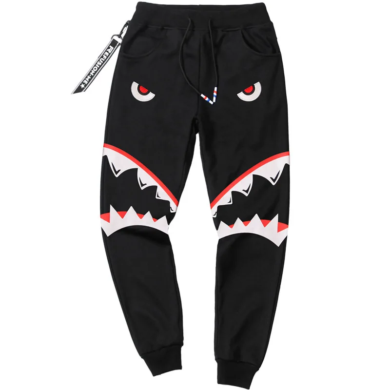 

New Trousers Sweatpants Hot Sale Cotton Full Length Lightweight Terry Elastic Waist Pattern Pants Men Printed 2019 Military