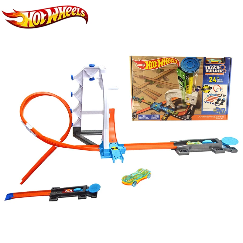 Оригинальный конструктор Hot Wheels 4 в 1 супер-трек модель автомобиля детские