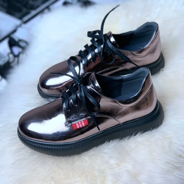 Женские кроссовки из коровьей кожи MLJUESE серые вечерние вулканизированной на