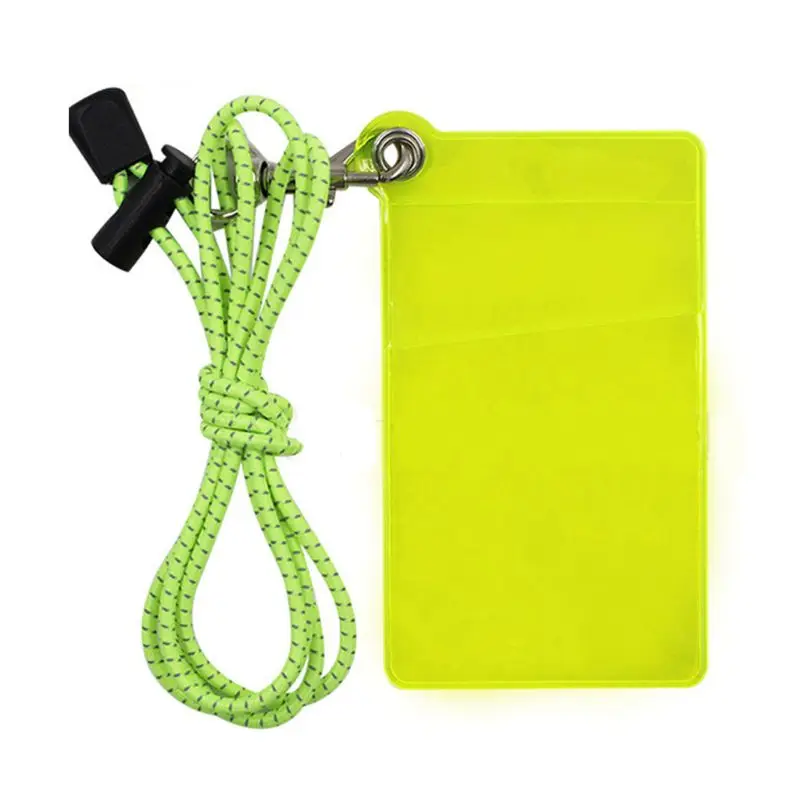 

Portable PVC Business ID Card Credit Badge Holder Purse with Lanyard LX9F