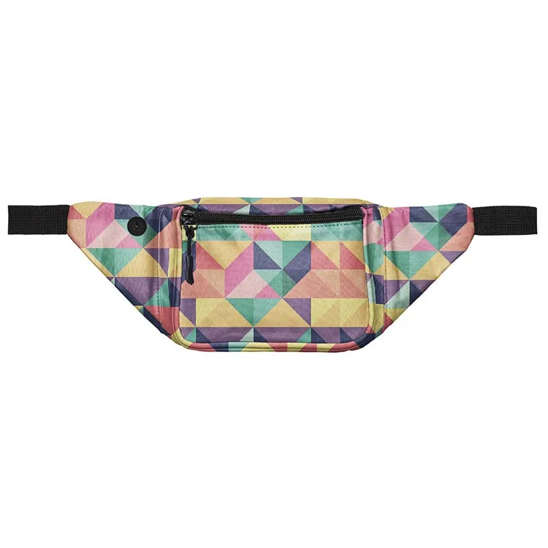 25 шт./лот новая поясная сумка с геометрическим 3D-принтом и цветочным рисунком