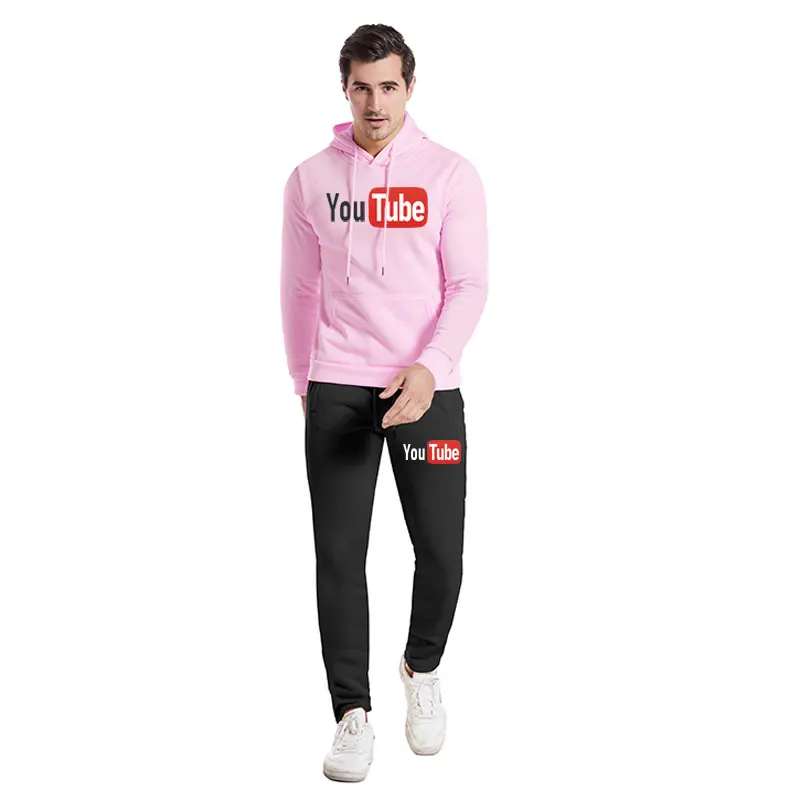 

Men Hooded Sweatshirt+Sweatpants Suit Korean Edition Autumn And Winter Fashion Velvet Men Clothes Sports Casual Hoodie Two-piece