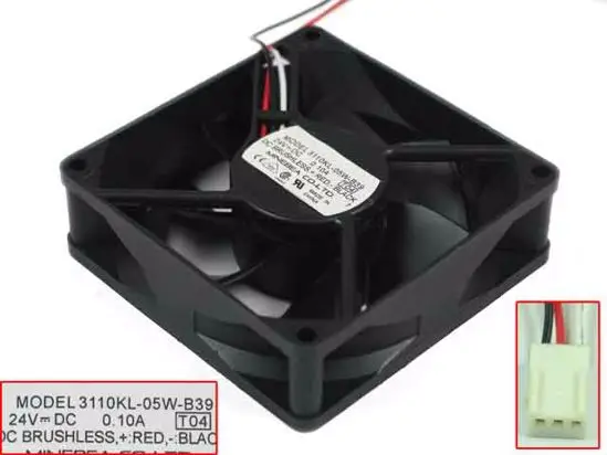 NMB-MAT 3110KL-05W-B39 T04 DC 24V 0.10A 80x80x25 мм вентилятор охлаждения сервера