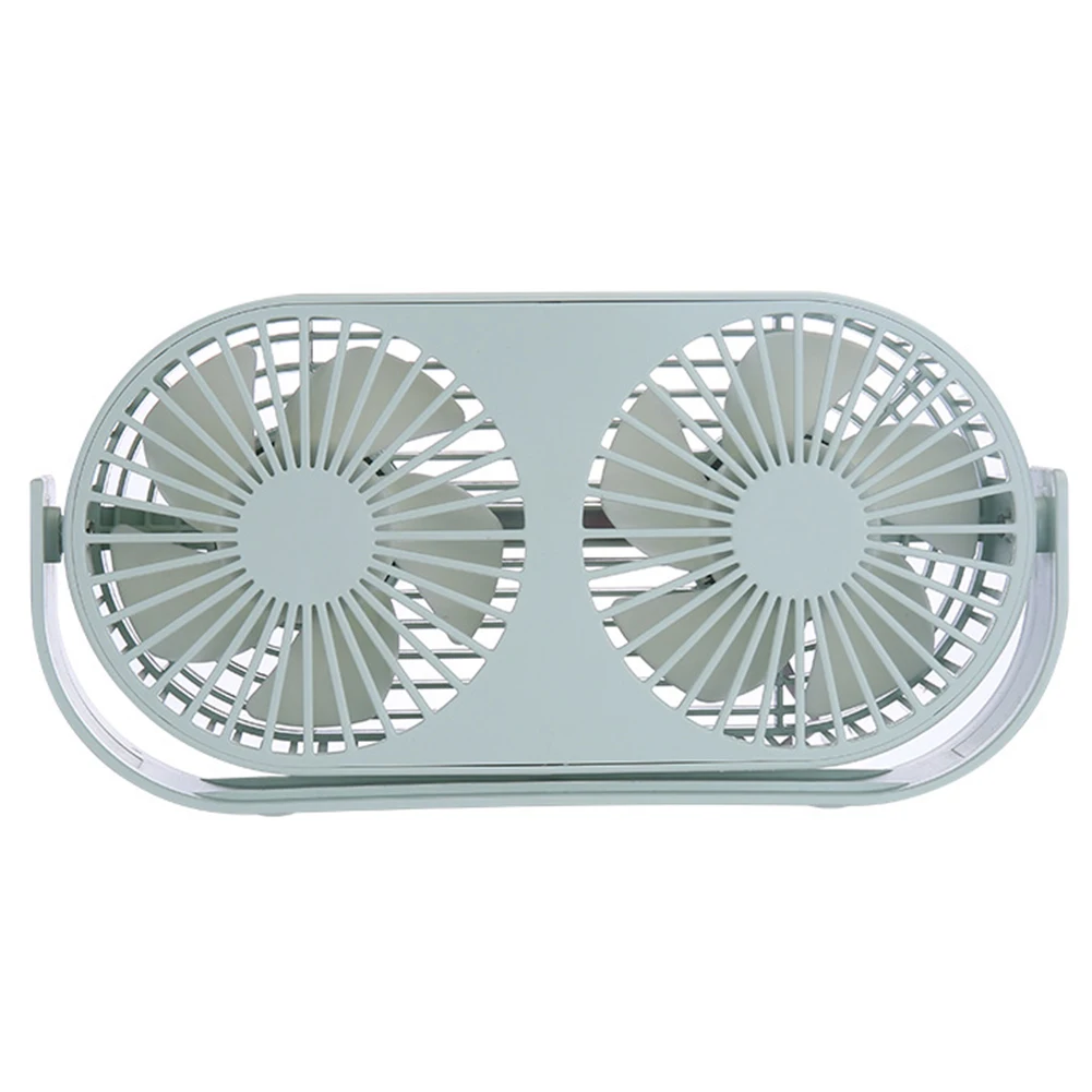 Зарядка через usb автомобильный портативный мини вентилятор с двойной головкой