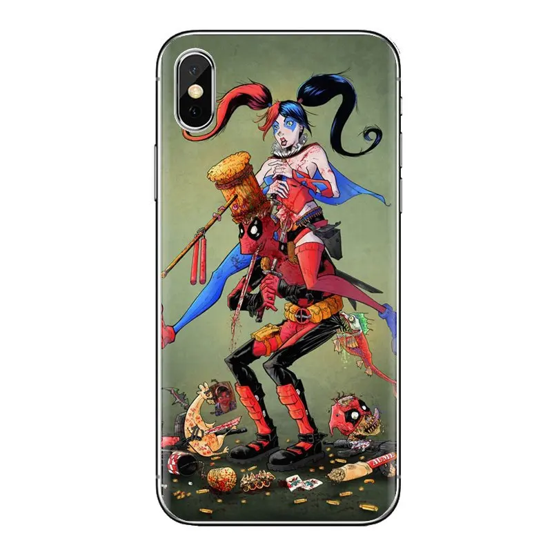 For Huawei G7 G8 P7 P8 P9 Lite Honor 4C 5X 5C 6X Mate 7 8 9 Y3 Y5 Y6 II 2 Pro 2017 HARLEY QUINN AND DEADPOOL Soft TPU Phone Case |