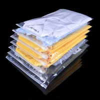50pcs clear plastic travel storage bag slide zipper with vent clothes underwear tshirt packaging pack pouches resealable