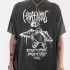 Женская футболка в стиле панк, свободная футболка в стиле Харадзюку