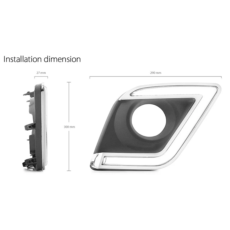 

Daytime Running Light DRL for Toyota Hilux SR SR5 LED Fog Lamp Turn Signal TU