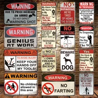 vintage warning metal poster signs no trespassing metal plate tin sign retro farmhouse outdoor decor plaque man cave home plates