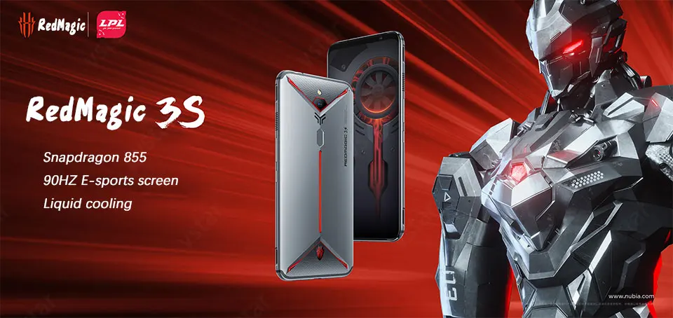 Смартфон Nubia Red Magic 3 S, 8 ГБ ОЗУ, 128 Гб ПЗУ, 6,65 дюймов, Snapdragon 855 Plus, 5000 Мп+ Мп, мА/ч, Fastcharge, игровой телефон