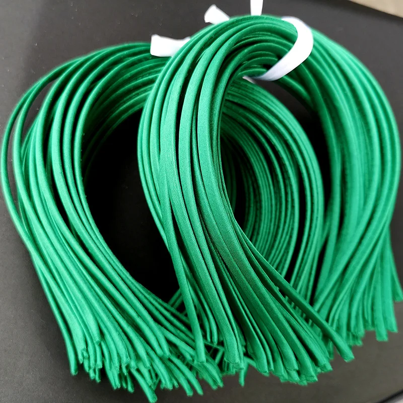 29 Dark Green 5 шт./лот, 20 цветов, ручная работа, атласные, покрытые смолы, повязки для волос для женщин и девочек, цельная повязка для волос повязка на голову "сделай сам", детский обруч на голову - Окраска металла: 29 Dark Green