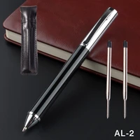high quality luxury stainless steel and black business office signature medium nib ballpoint pen new