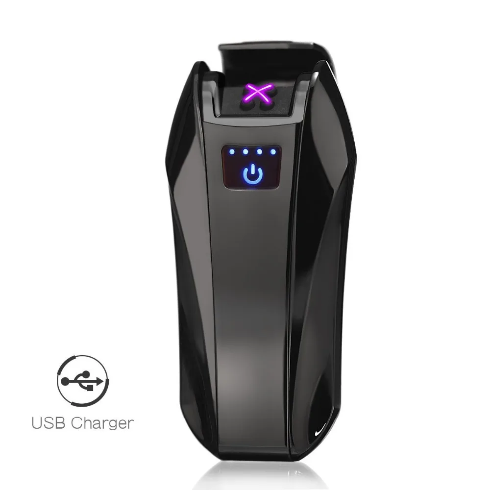 Электронная USB-зажигалка Smart Touch с двойной дугой ветрозащитные USB-зажигалки для