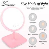 35 color lighted makeup mirror light up dressing table cosmetic mirror usb charging smart touch led mirror with storage tray
