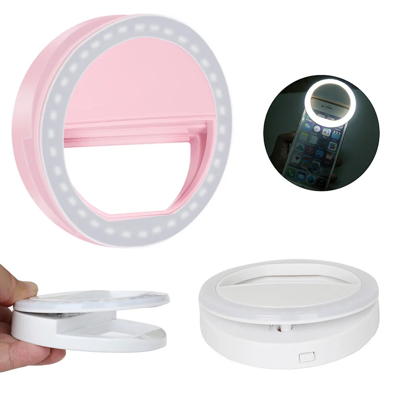 Горячая USB зарядка LED селфи кольцо свет для дополнительного освещения Ночная