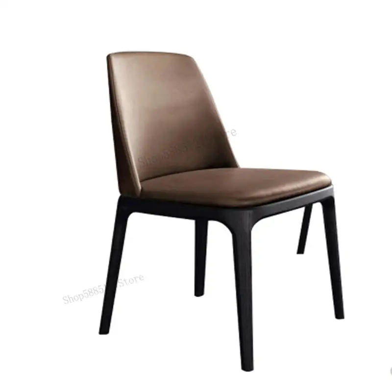 Скандинавский обеденный стул из массива дерева современный минималистичный