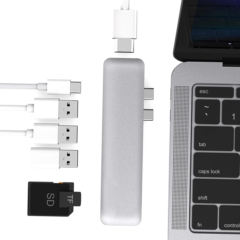 

dodocool 7-in-1 USB C Hub for Macbook Pro Multi USB 3.1 Type C Hub 3.0 2.0 USB C HDMI Adapter PD Dock Mate 20 Pro OTG Splitter