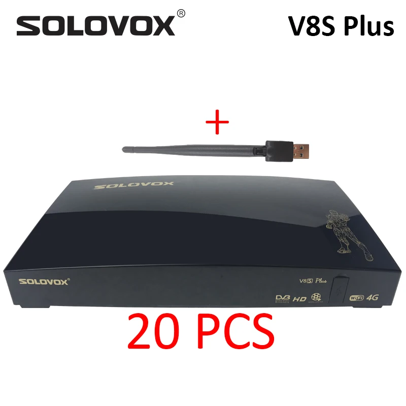 V8S 20PCS WIFI Solovox V8S Plus DVB-S2 цифровой спутниковый приемник STB поддержка Biss ключ USB Wi-Fi YouTube 3g 4G USB модем M3U CCCAM Xtream DLNA - Цвет: V8S 20PCS WIFI