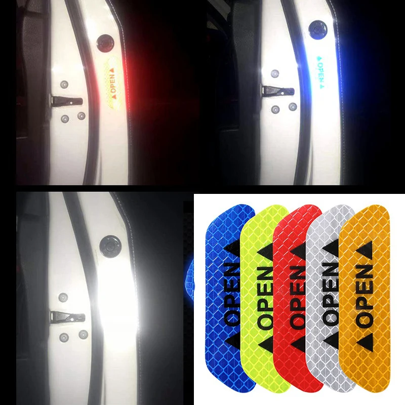 4 шт. светоотражающие наклейки на двери автомобиля Nissan Teana X-Trail Qashqai Livina Sylphy Tiida Sunny