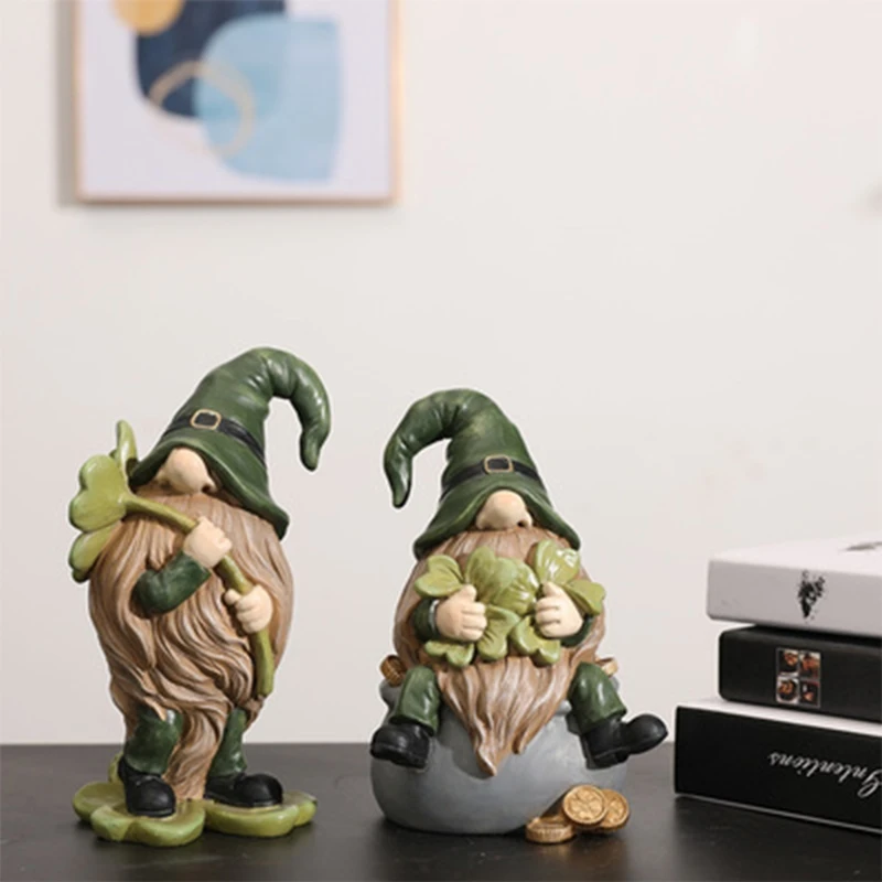 

2pcs Garden Dwarf Gnome Figurine Elf Resin Statue Indoor Outdoor Home Decoration Garden Patio Yard Lawn Ornament