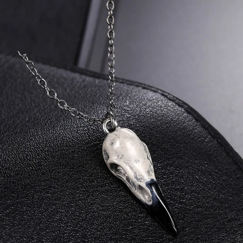Punk Three-dimensional Crow Skull Pendant Necklace Holiday Jewelry Men's | Украшения и аксессуары