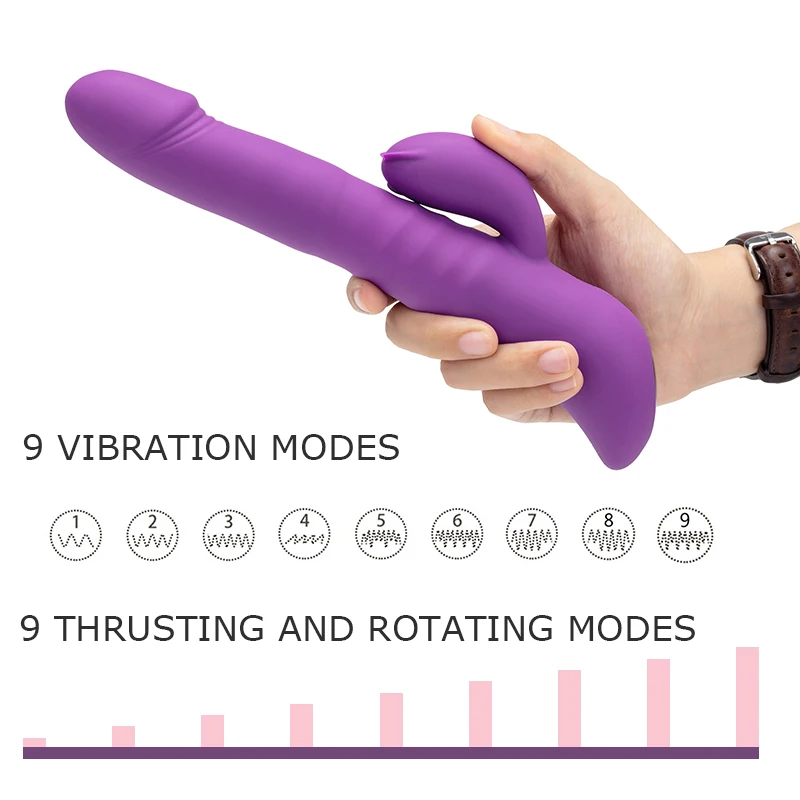 Водонепроницаемый мини Кролик вибратор с 9 мощными вибрациями беспроводной