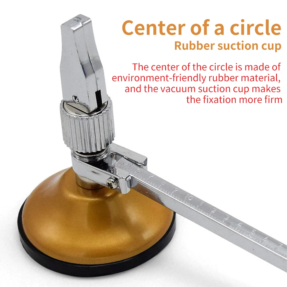 

400mm Circular Glass Cutter Hand Tools Easy Use Rotatable Home Portable Aluminum Alloy With Round Knob Handle Heavy Duty