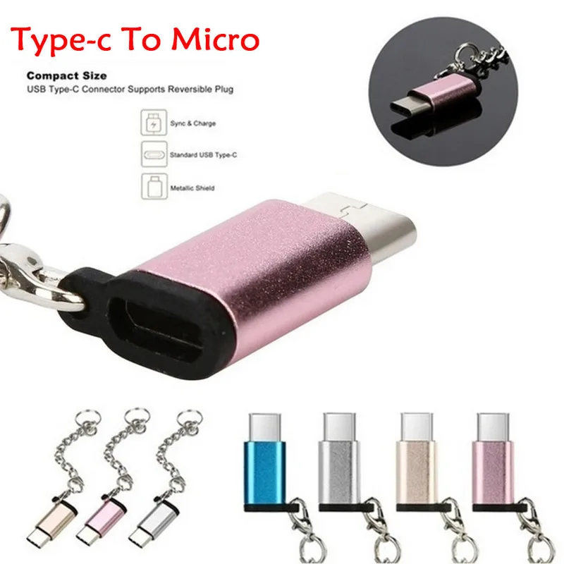 Адаптер Micro Usb к Type-c алюминиевый сплав OTG V8 Android USB мини-конвертер легкий для