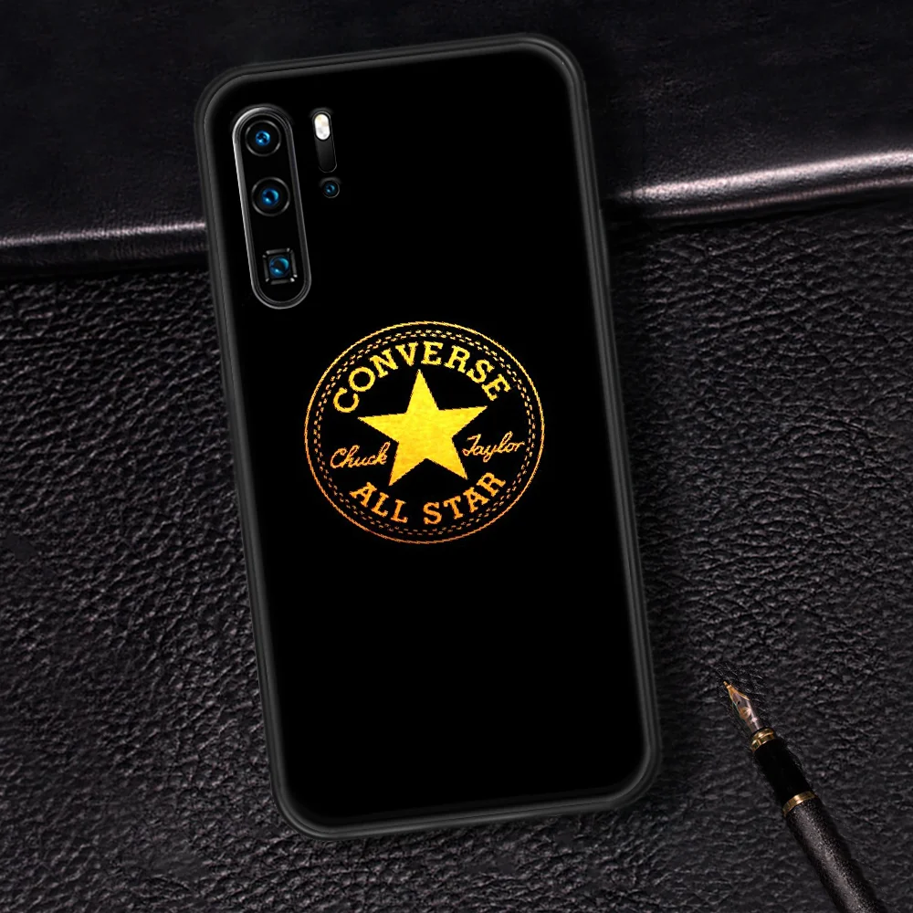 

Brand Conv Trendy Luxury Phone Case For Huawei P Mate 10 20 30 40 Pro Lite Smart 2019 2021 black Prime Luxury Funda Painting