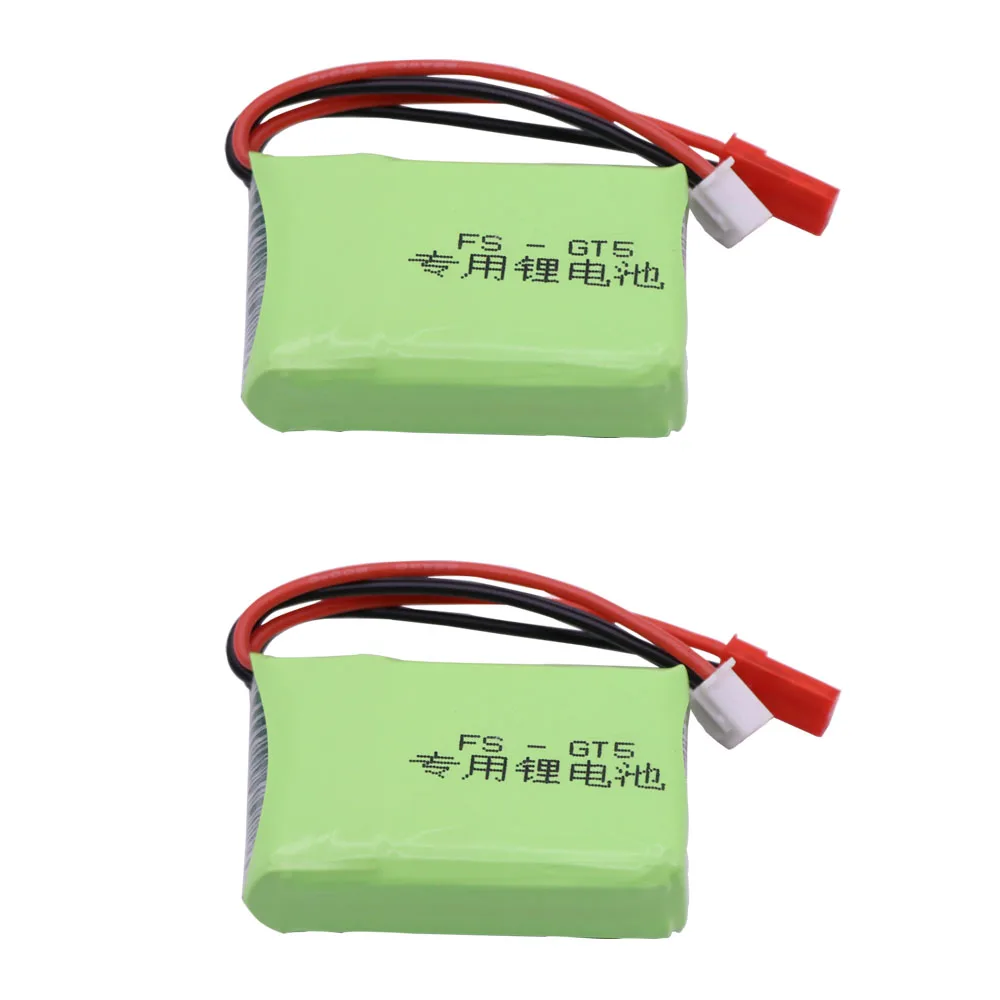 2 шт./лот, литий-ионный аккумулятор 7,4 В 1500 мАч с разъемом JST для FS GT5, 2,4G, 6CH передатчик, FPV Racing Drone RC Quadcopter, RC игрушки, детали
