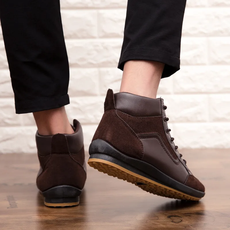 Winter Boots For Men Shoes Fashion Autumn Warm Lace Up Cotton Brand Ankle Man Footwear Zapatos De Hombre | Обувь