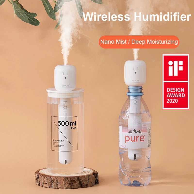 

Mini Wireless Air Humidifier Portable Silent Aroma Diffuser USB Rechargeable Humidifier for Home Bedroom Car Difusor