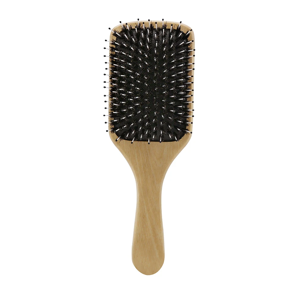 

Boar Bristle Brush Scalp Massage Comb Hair Care Brush Bamboo Wooden Handle Use For Improve Hair Texture Hairdressing Tools Comb