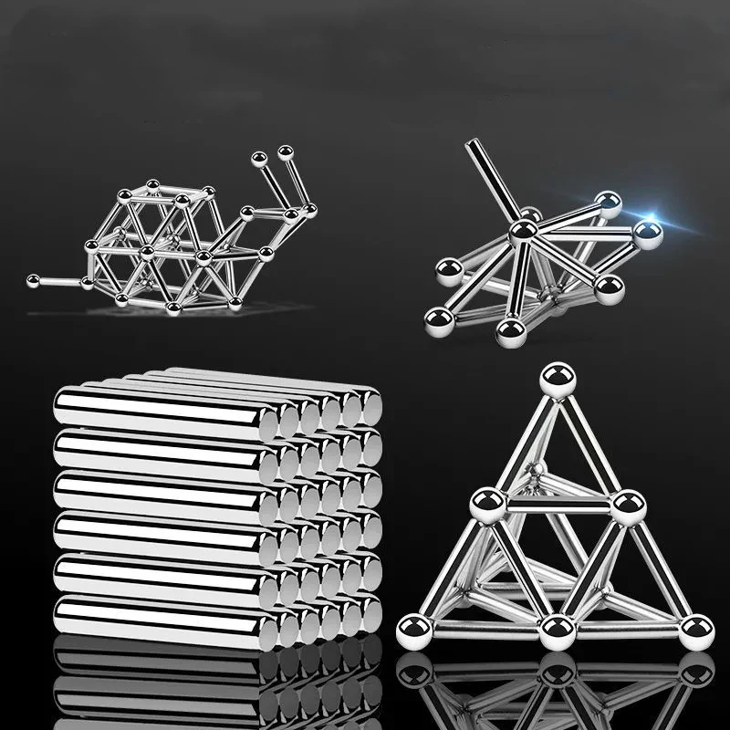 

Magnetic Buck Ball Toy Building Block Set Decompression Puzzle Desktop Popular Game Magnetic Bead Magnetic Stick Children's Gift