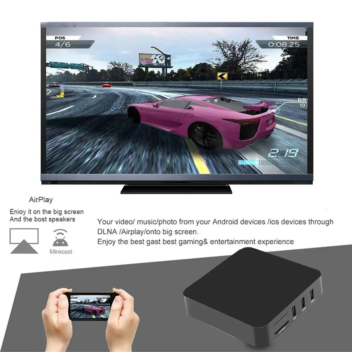 

4K Android 10 Smart Box 4K HD 3D 2.4G WiFi S905W Quad Core Media Player smart tv android tv box 4GB 64GB Android TV Box