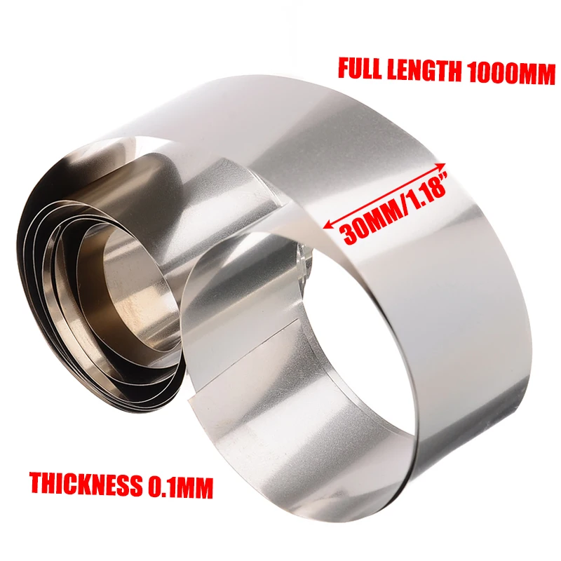 1 шт. толщина 0 мм серебристо серая фольга высокой чистоты никелевая тонкая