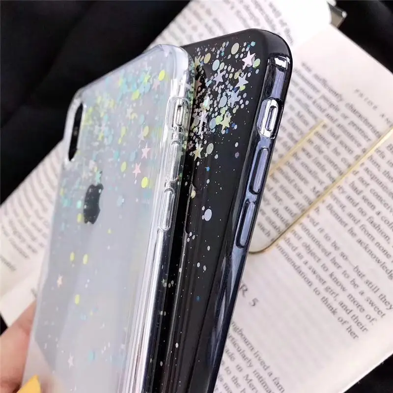 Яркий блестящий силиконовый чехол со звездами для Xiaomi Redmi Note 7 Pro Red mi 5 Plus 9 SE 8 lite 6