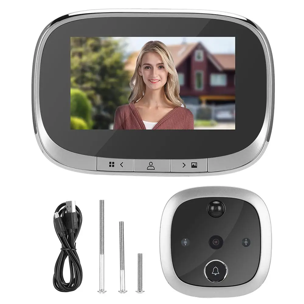 

NEW 4.3 Inch Monitor Photo Video Doorbell Peephole Camera 720P HD Smart Doorbell Night Vision Video Camera PIR Door Viewer