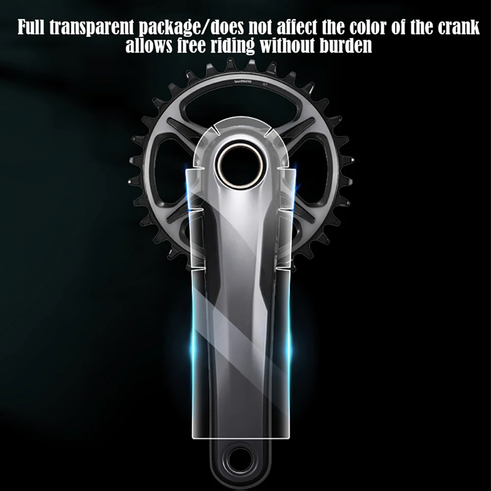 

Mountain Bike Crank Transparent Protective Film Carbon Fiber Universal Tooth Plate Crank Protective Film Anti-collision Stickers