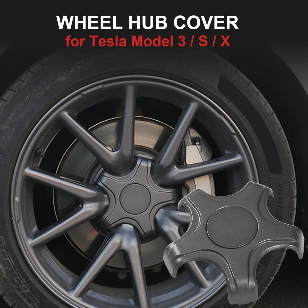4PCS Five Claw Type Stainless Steel Wheel Caps Hub Cover Durable Wheel Rim Center Hub Auto Styling Decor For Tesla Model 3